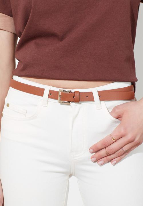 Trendyol - 2 Pack square belts - brown & black