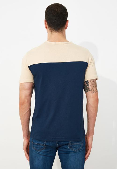 Trendyol - Stripe short sleeve tee - beige