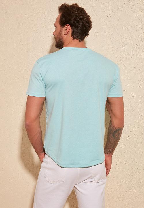 Trendyol - Chest pocket short sleeve tee - light green