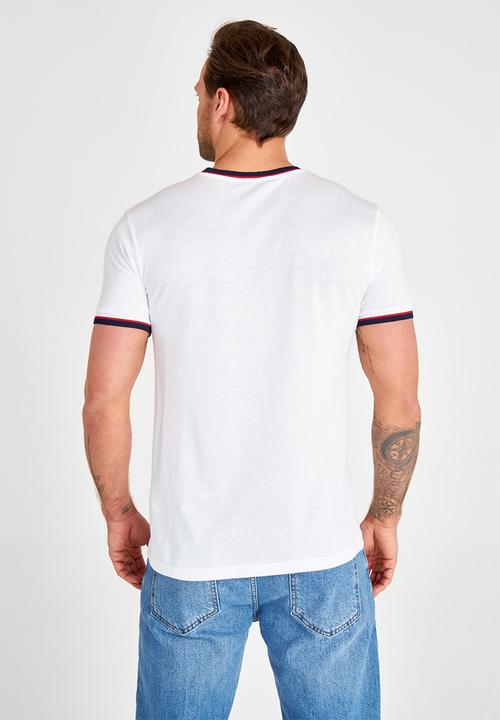 Trendyol - Contrast crew neck short sleeve tee - white
