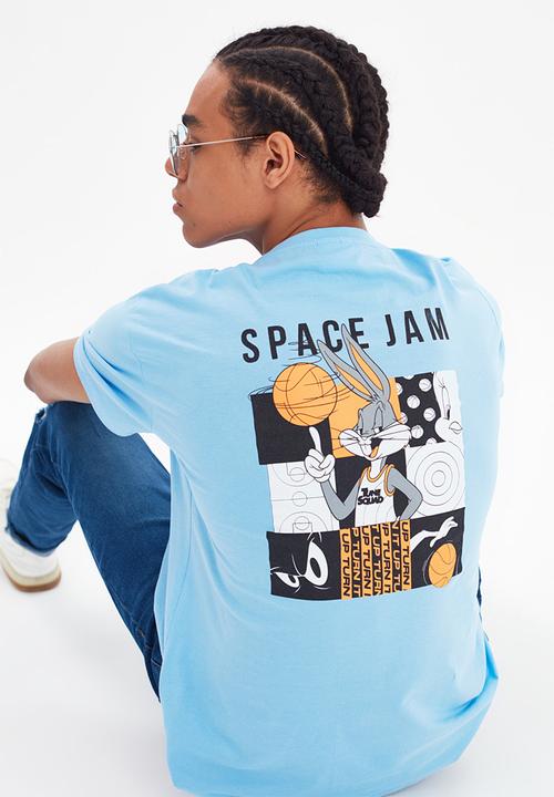 Trendyol - Space jam back print short sleeve tee - blue