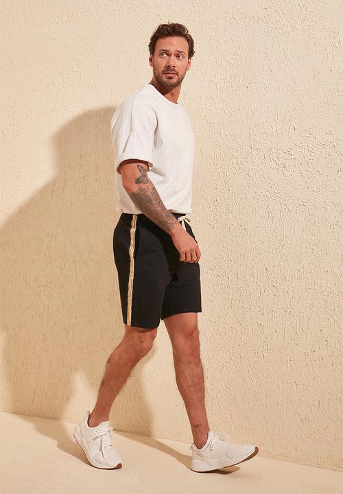 Trendyol - Side tape shorts - black