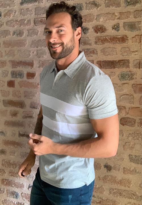 Trendyol - Contrast stripe short sleeve golfer - grey