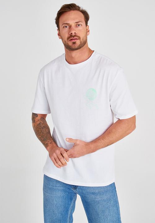 Trendyol - Sizwe back printed short sleeve tee - white