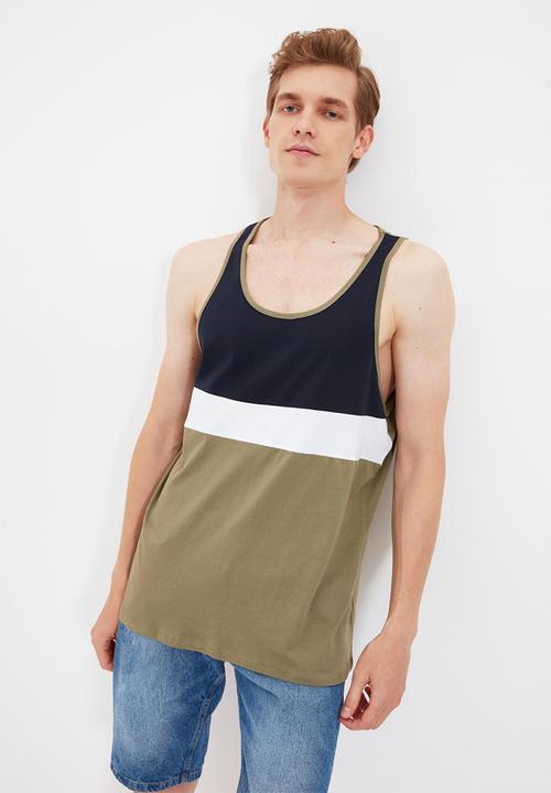 Trendyol - Colour block sleeveless tee - navy