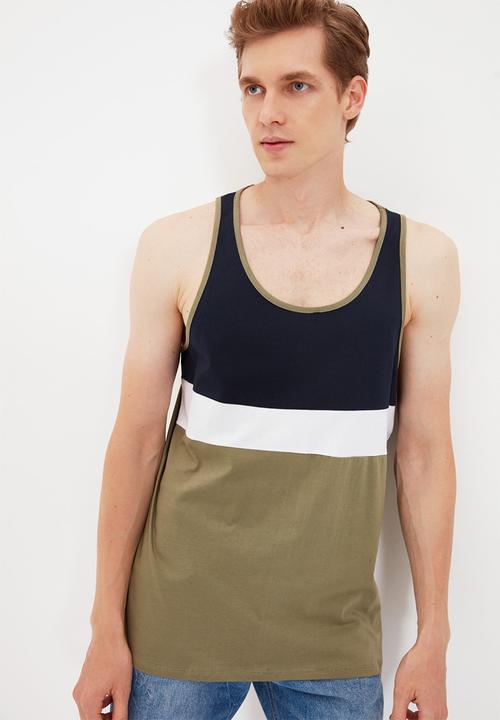 Trendyol - Colour block sleeveless tee - navy