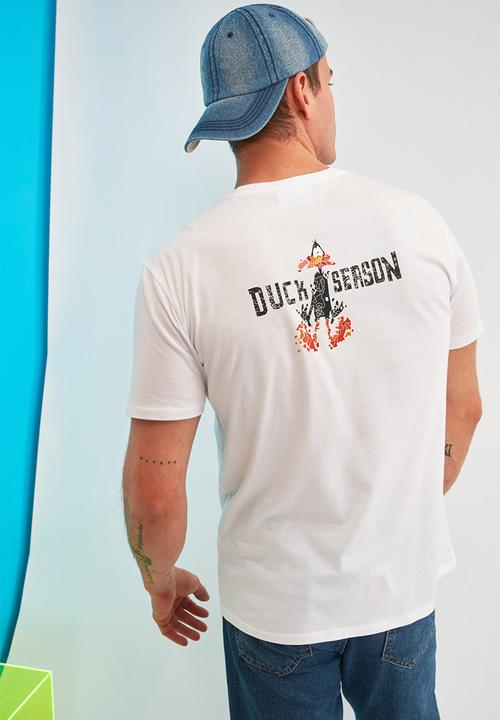 Trendyol - Dumi back printed short sleeve tee - white