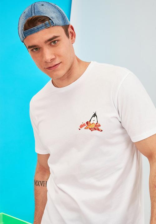 Trendyol - Dumi back printed short sleeve tee - white