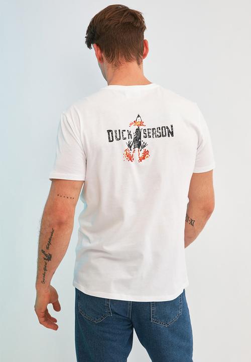 Trendyol - Dumi back printed short sleeve tee - white