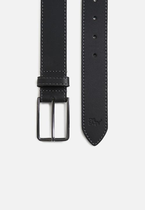 POLO - Olaf leather belt - black