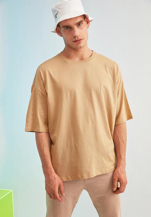 Trendyol - Moon back print short sleeve tee - beige