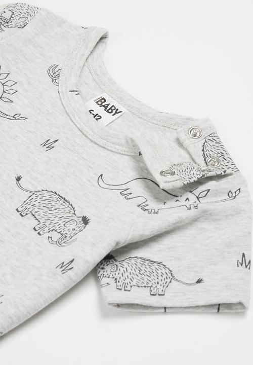 Cotton On - The short sleeve romper - cloud marle