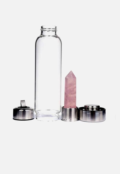 Shapeshifter - Crystal elixir water bottle - rose quartz