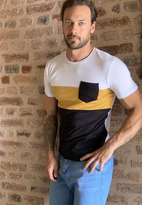 Trendyol - Colour block chest pocket short sleeve tee - multi