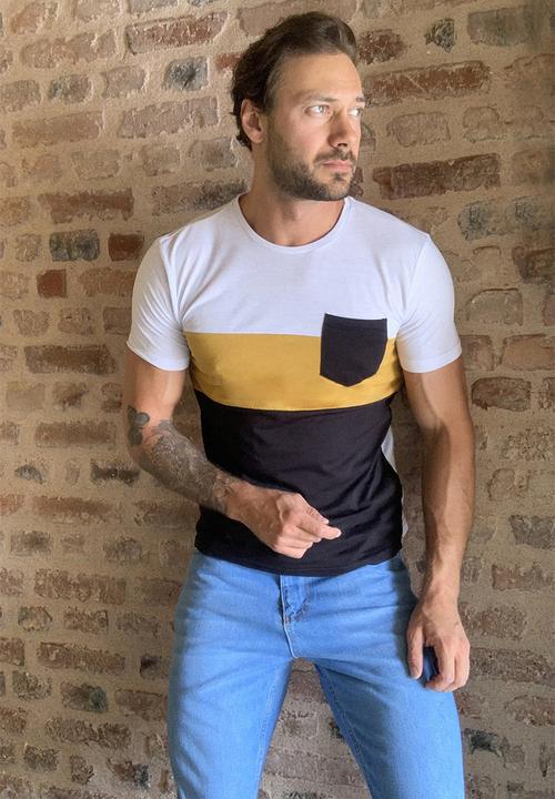 Trendyol - Colour block chest pocket short sleeve tee - multi