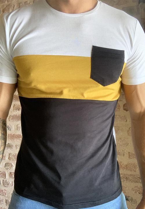 Trendyol - Colour block chest pocket short sleeve tee - multi