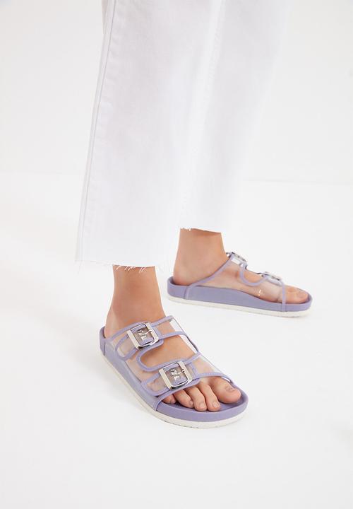 Trendyol - Transparent double buckle slide - lilac