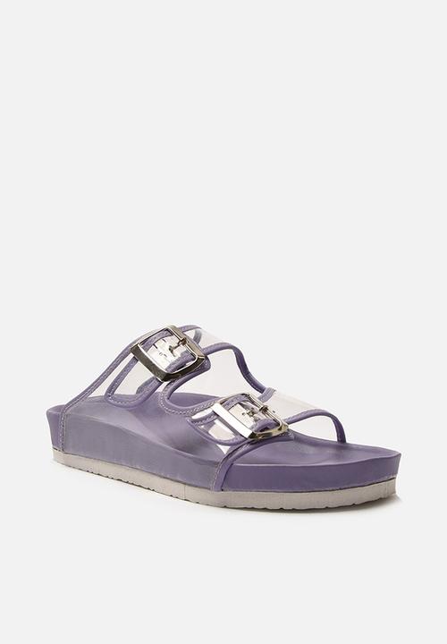 Trendyol - Transparent double buckle slide - lilac