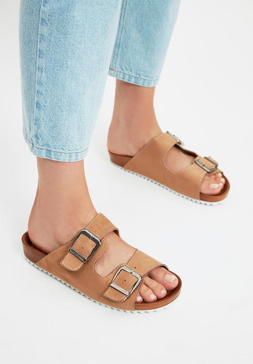 Trendyol - Double big buckle slide - stone