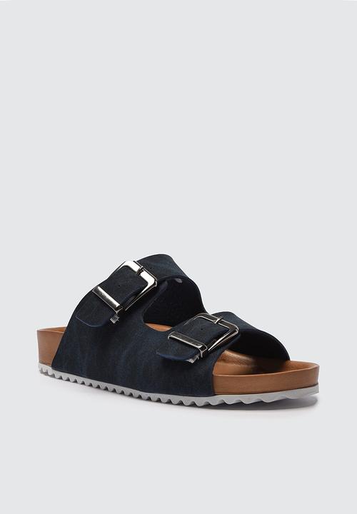 Trendyol - Double big buckle slide - navy
