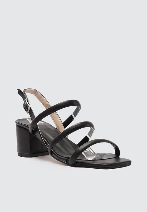 Trendyol - Strappy slingback block heel - black