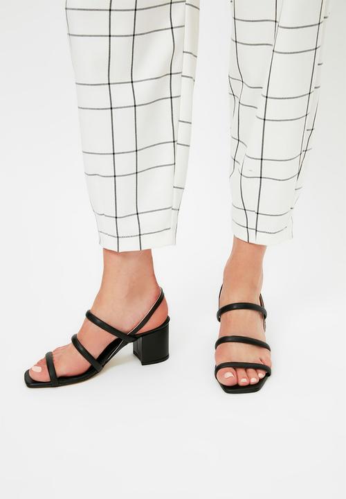 Trendyol - Strappy slingback block heel - black