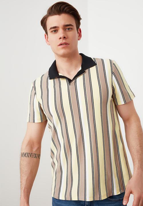 Trendyol - Vert stripe short sleeve golfer - multi-colour