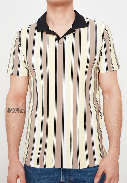Trendyol - Vert stripe short sleeve golfer - multi-colour