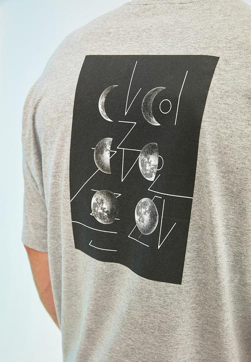 Trendyol - Moon back print short sleeve tee - grey