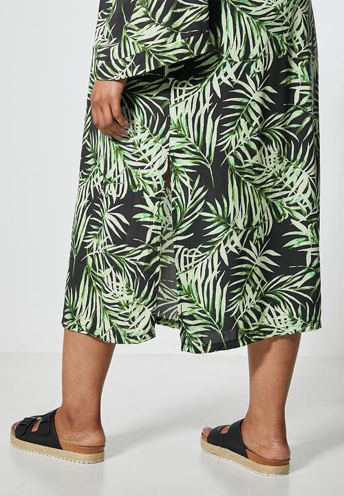 Superbalist - Longer length shacket - green & black 