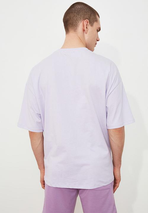 Trendyol - Charlie chest print short sleeve tee - lilac