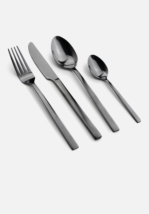 Kitchen Craft - Mikasa ciara diseno 16 piece cutlery - black