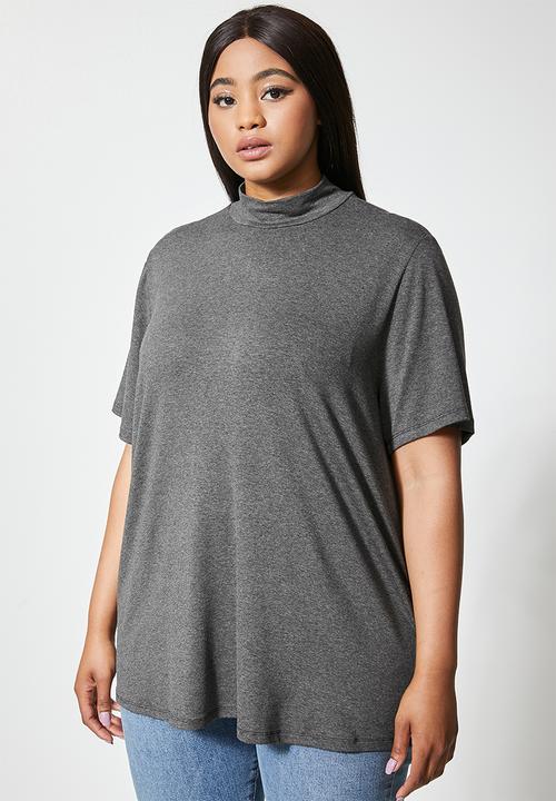 Superbalist - 2 pack turtle neck tops - charcoal melange & white