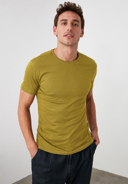 Trendyol - Dean short sleeve plain tee - light khaki