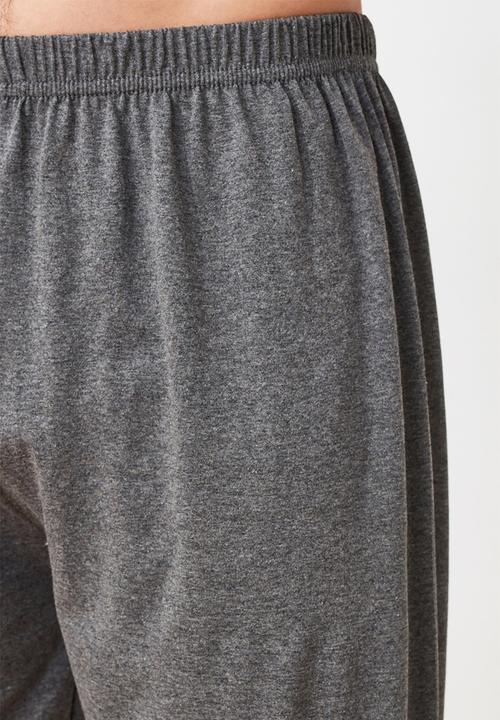Trendyol - Short sleeve printed top & pants sleep set - dark grey