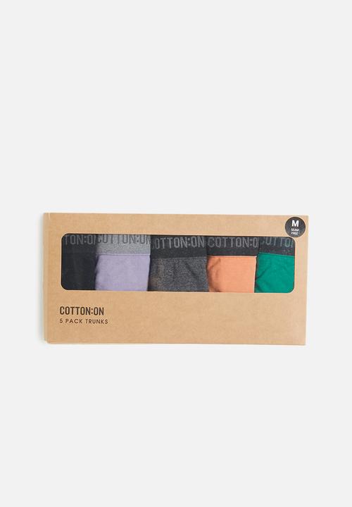 Cotton On - 5 Pack mens seamless trunks - multi
