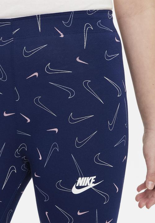 Nike - G nsw favorites aop legging  - blue void/white