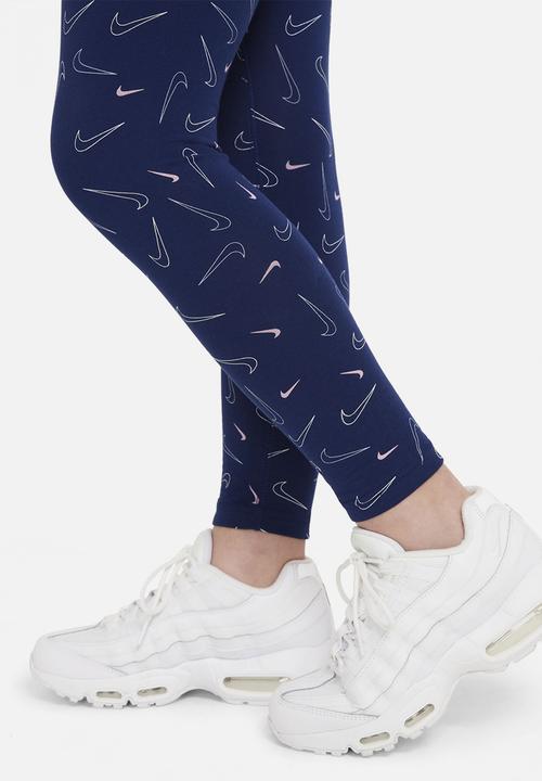 Nike - G nsw favorites aop legging  - blue void/white
