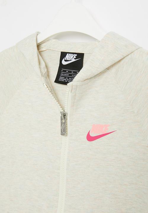 Nike - Jersey essentials full zip - coconut milk heather