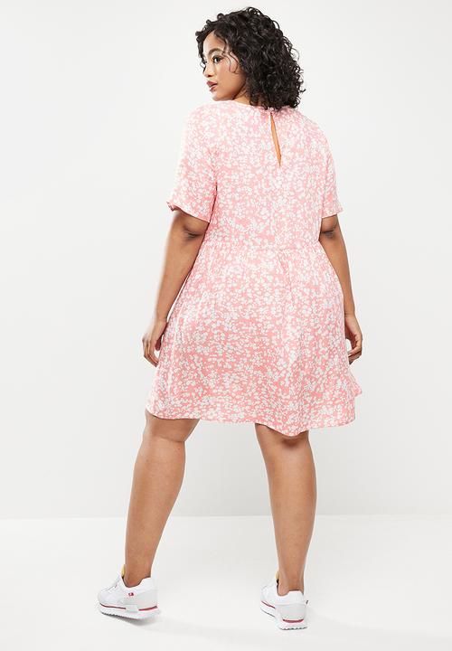 Blake - Babydoll mini dress - pink & white