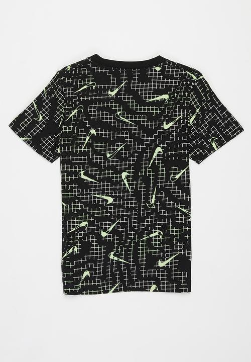 Nike - Nkb electric grid aop tee - black