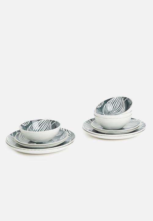Maxwell & Williams - Panama dinner plate set of 4-grey