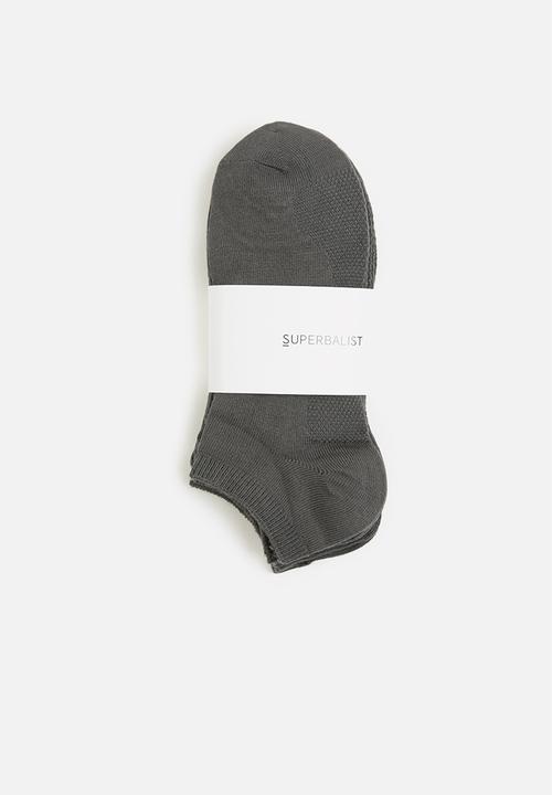 Superbalist - Plain 5-pack ankle socks - grey melange