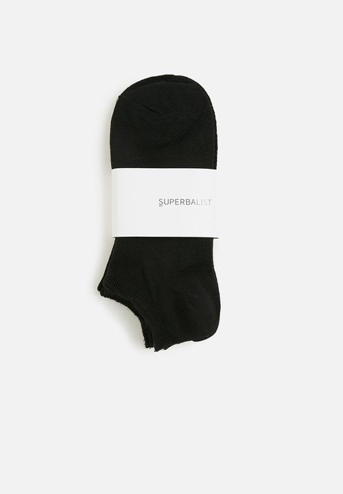 Superbalist - Plain 5-pack ankle socks - black x5