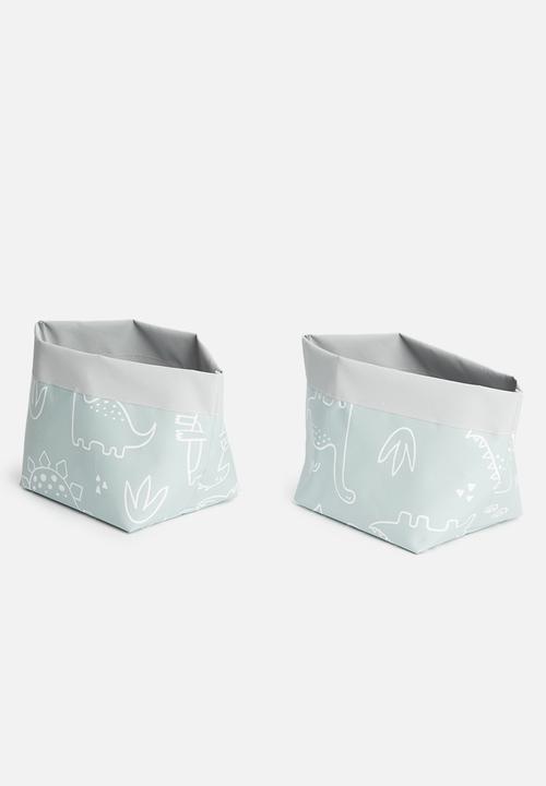 Inspired Vision Studios - Dino canvas Storage set of 2 - green