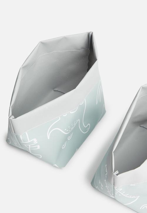 Inspired Vision Studios - Dino canvas Storage set of 2 - green
