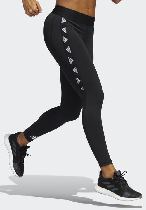 adidas Originals - Alphaskin badge of sport tights - black & white