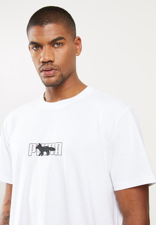 PUMA - Puma x maison kitsune oversized tee - white