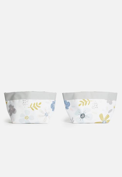 Inspired Vision Studios - Drewdrop canvas Storage set of 2 - floral