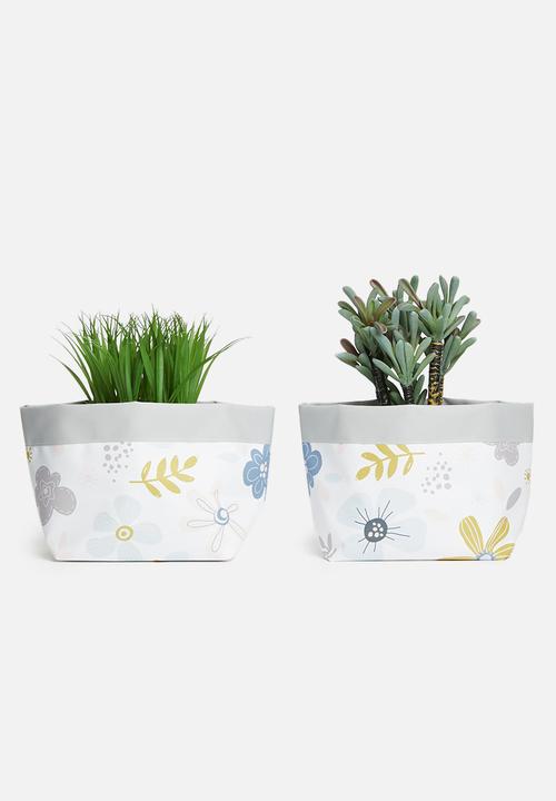 Inspired Vision Studios - Drewdrop canvas Storage set of 2 - floral
